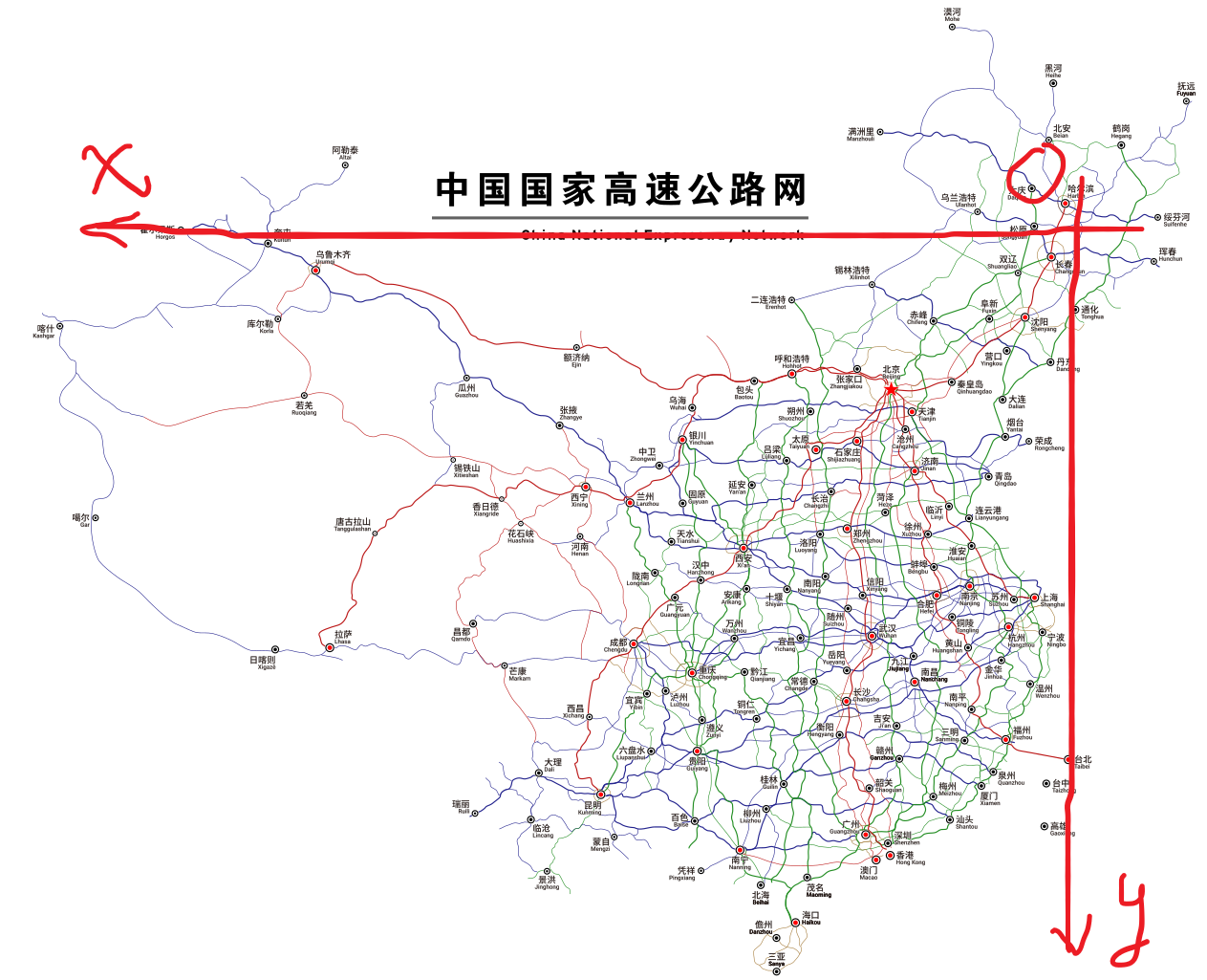 图13. 国内高速公路坐标