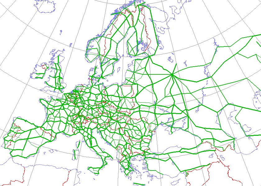 图7. 欧洲 E 高速公路系统